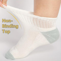 6 Pairs Diabetic Ankle Socks Bamboo Non Binding Breathable Seamless Toe