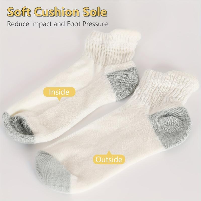 6 Pairs Diabetic Ankle Socks Bamboo Non Binding Breathable Seamless Toe