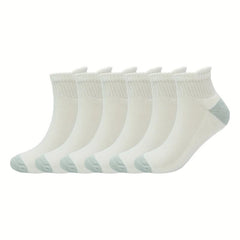 6 Pairs Diabetic Ankle Socks Bamboo Non Binding Breathable Seamless Toe