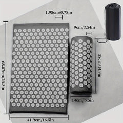 3PCS Yoga Acupressure Massage Mat Stress Relief Back Pain Needle Pad