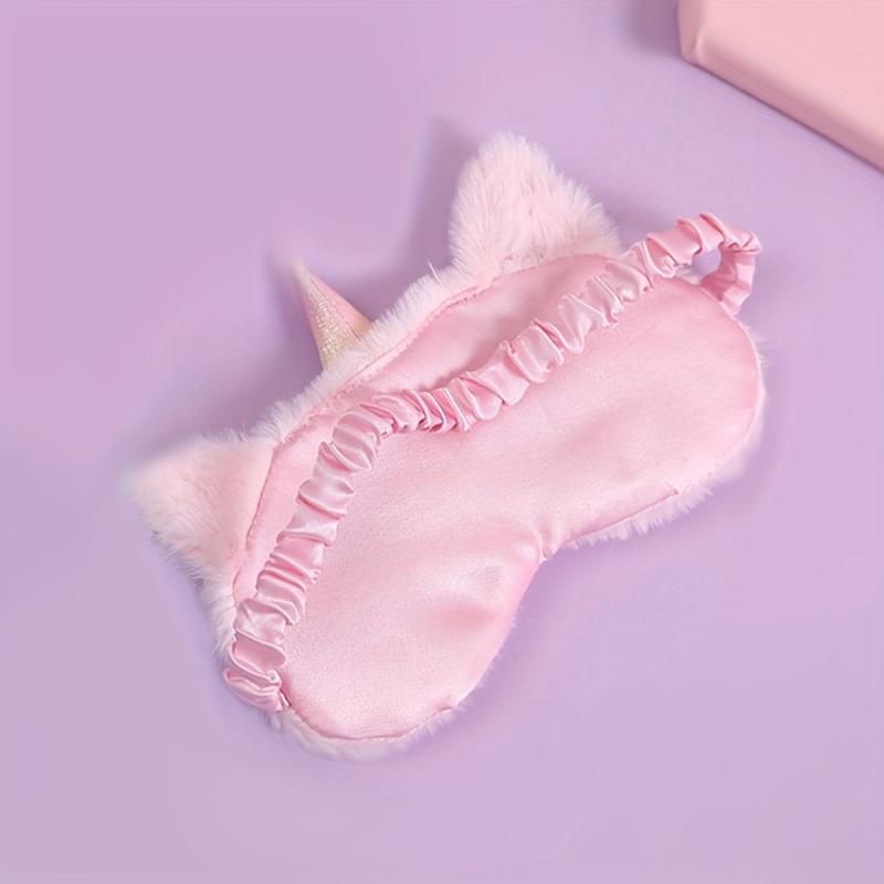 Cartoon Unicorn Plush Eye Mask for Girls
