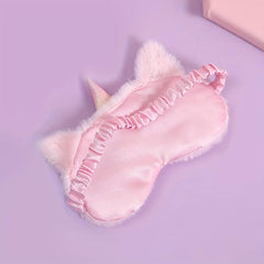 Cartoon Unicorn Plush Eye Mask for Girls