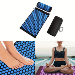 3pcs Yoga Acupressure Massage Mat Set for Stress Relief with Storage Bag
