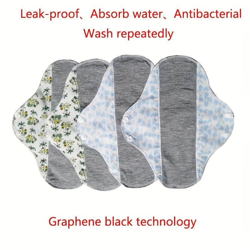 3pcs Reusable Sanitary Napkin Pad Bamboo Cloth Pads Heavy Flow Large Set