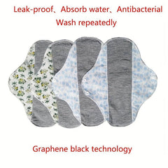 3pcs Reusable Sanitary Napkin Pad Bamboo Cloth Pads Heavy Flow Large Set