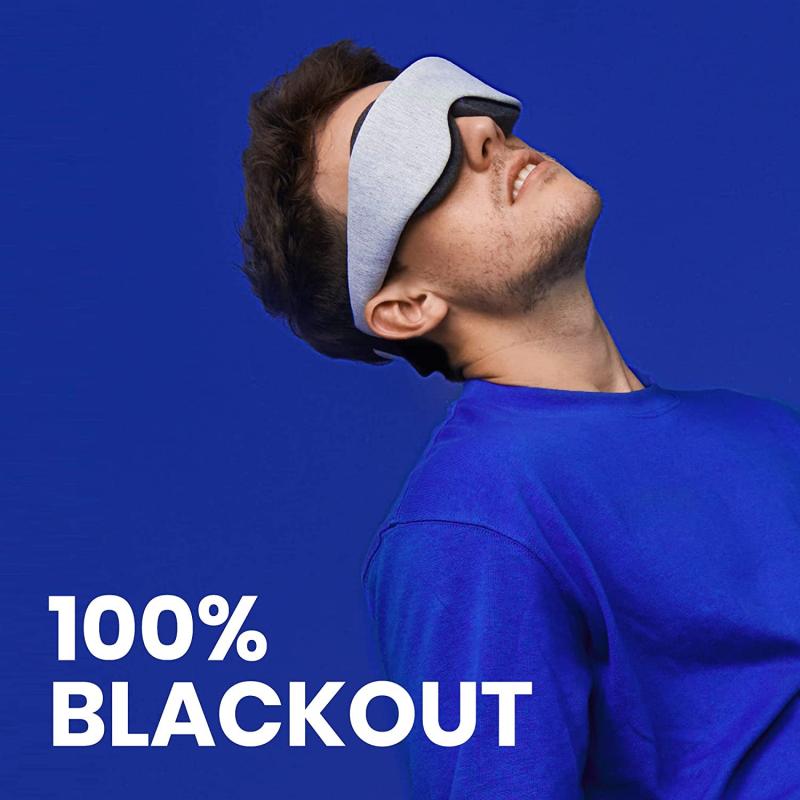 100% Light Blocking Sleep Mask for Travel and Yoga
