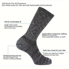 6 Pairs Bamboo Thermal Cushion Crew Socks Soft Breathable Comfortable