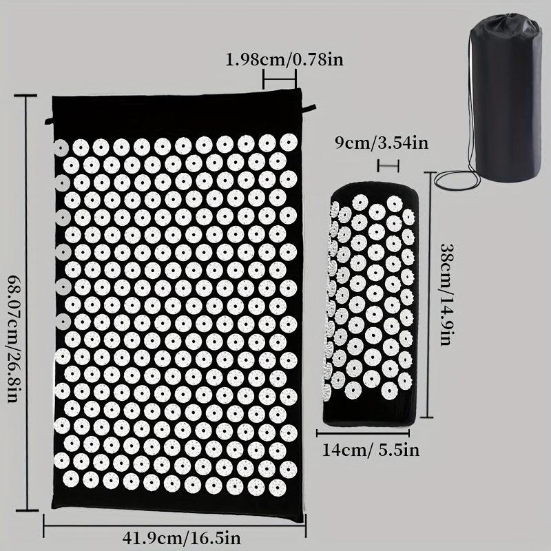 Acupressure Massage Mat Stress Relief Back Cushion with Pillow Bag