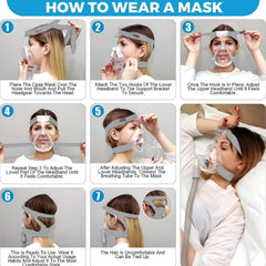 CPAP Full Face Mask Nose Mouth Cover Reusable CPAP Supplies