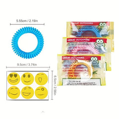 9Pack Mosquito Repellent Bracelets & 30 Pcs Patch Stickers