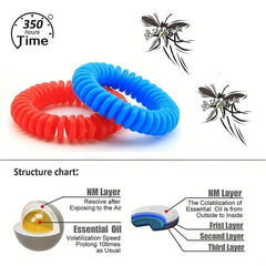9Pack Mosquito Repellent Bracelets & 30 Pcs Patch Stickers