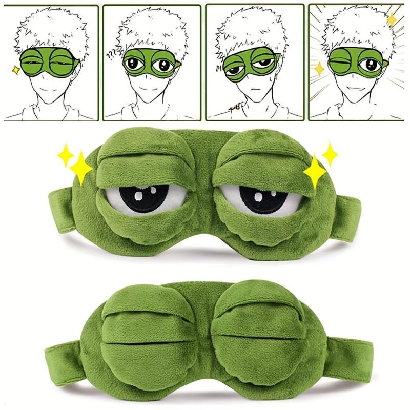 Frog Sleep Mask Soft 3D Blindfold Halloween Gift
