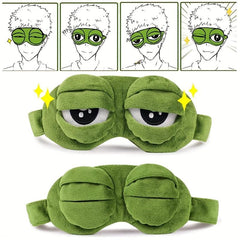 Frog Sleep Mask Soft 3D Blindfold Halloween Gift