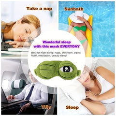 Frog Sleep Mask Soft 3D Blindfold Halloween Gift