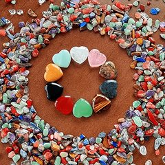 Natural Heart Shaped Crystal Gemstone Chakra Energy Balancing Yoga Meditation
