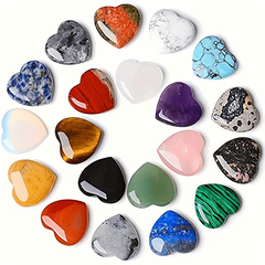 Natural Heart Shaped Crystal Gemstone Chakra Energy Balancing Yoga Meditation