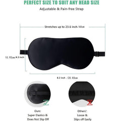 2pcs Silk Sleep Eye Mask, 100% Natural & Pure, Adjustable Strap