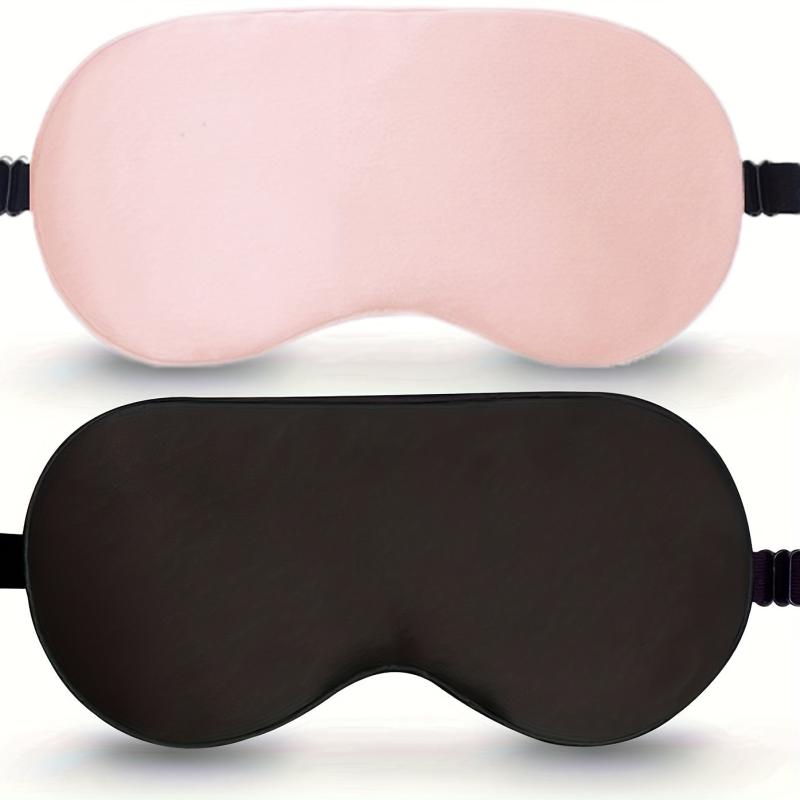 2pcs Silk Sleep Eye Mask, 100% Natural & Pure, Adjustable Strap