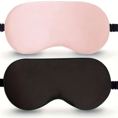 2pcs Silk Sleep Eye Mask, 100% Natural & Pure, Adjustable Strap