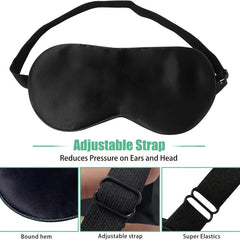 2pcs Silk Sleep Eye Mask, 100% Natural & Pure, Adjustable Strap