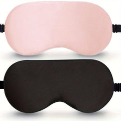 2pcs Silk Sleep Eye Mask, 100% Natural & Pure, Adjustable Strap