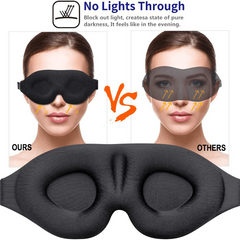3D Sleep Mask Contoured Cup Night Blindfold Light Blocking Eye Cover