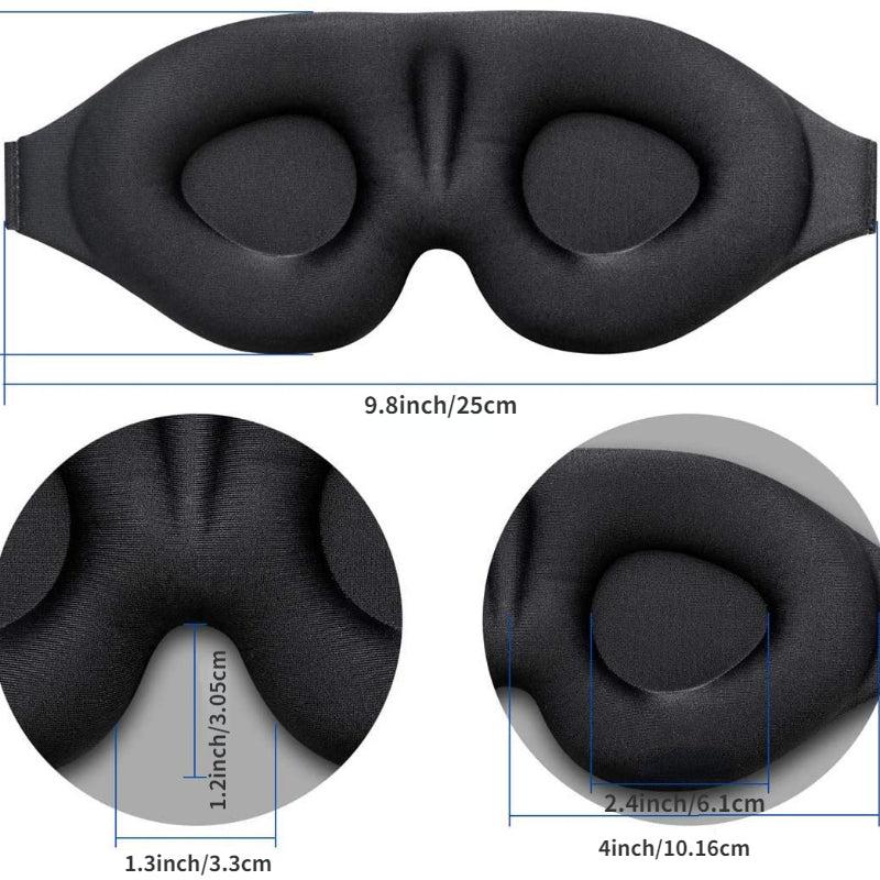 3D Sleep Mask Contoured Cup Night Blindfold Light Blocking Eye Cover