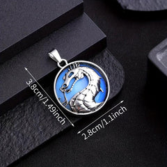 Natural Healing Crystal Chakra Dragon Pendant Necklace for Women and Children