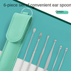 6pcs Earwax Cleaning Kit Stainless Steel Material