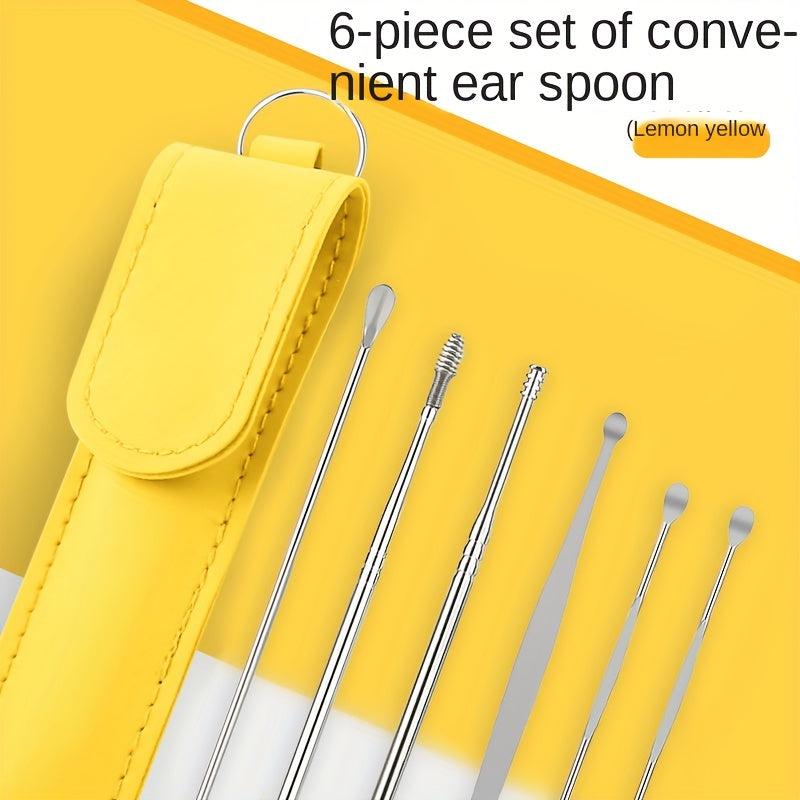 6pcs Earwax Cleaning Kit Stainless Steel Material