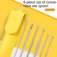 6pcs Earwax Cleaning Kit Stainless Steel Material