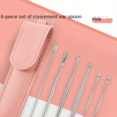 6pcs Earwax Cleaning Kit Stainless Steel Material