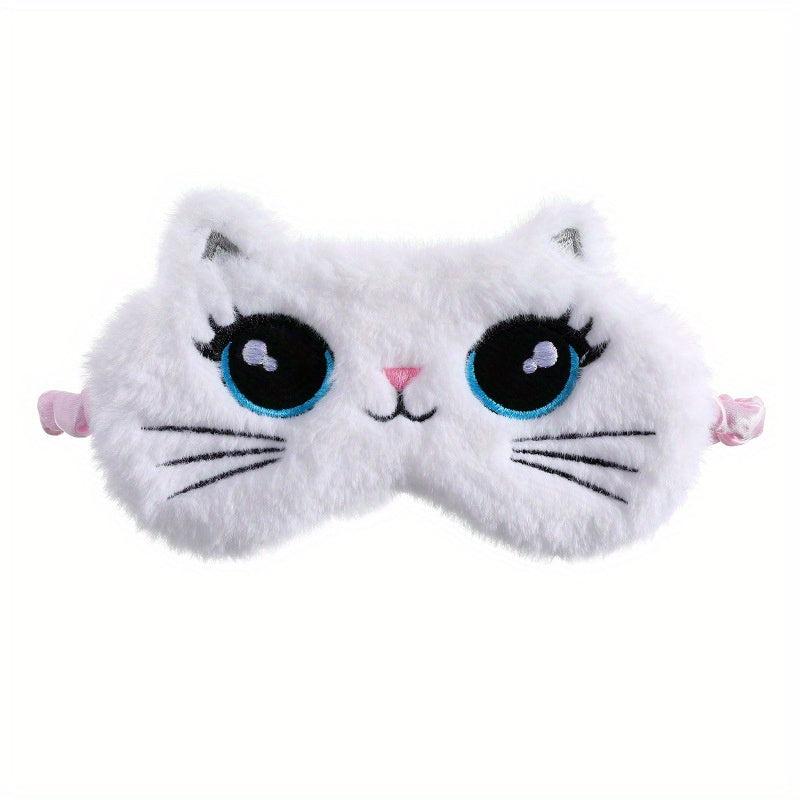Cartoon Cat Plush Eye Mask Blackout Lunch Break Sleeping Mask