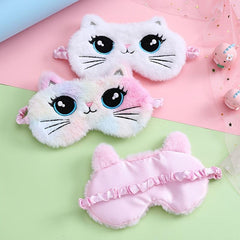 Cartoon Cat Plush Eye Mask Blackout Lunch Break Sleeping Mask