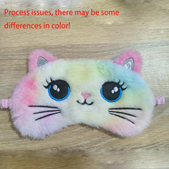 Cartoon Cat Plush Eye Mask Blackout Lunch Break Sleeping Mask