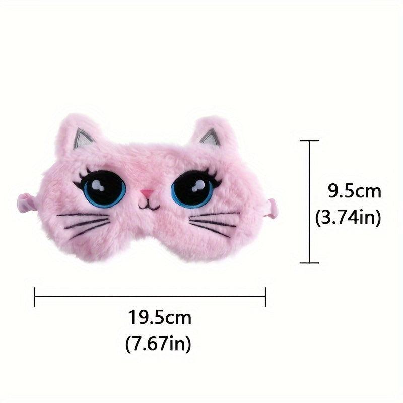 Cartoon Cat Plush Eye Mask Blackout Lunch Break Sleeping Mask