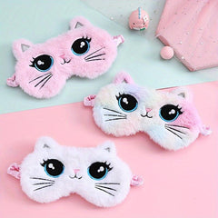 Cartoon Cat Plush Eye Mask Blackout Lunch Break Sleeping Mask