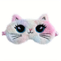 Cartoon Cat Plush Eye Mask Blackout Lunch Break Sleeping Mask
