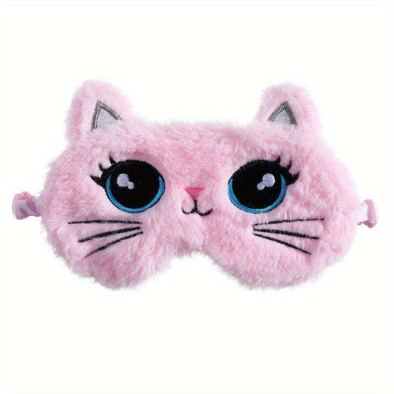Cartoon Cat Plush Eye Mask Blackout Lunch Break Sleeping Mask