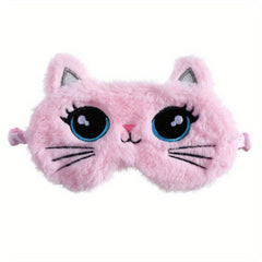 Cartoon Cat Plush Eye Mask Blackout Lunch Break Sleeping Mask