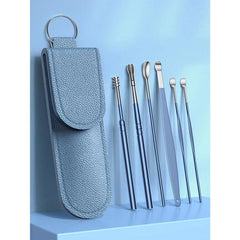 6pcs Ear Wax Removal Tool Set Stainless Steel Ear Cleaning Care