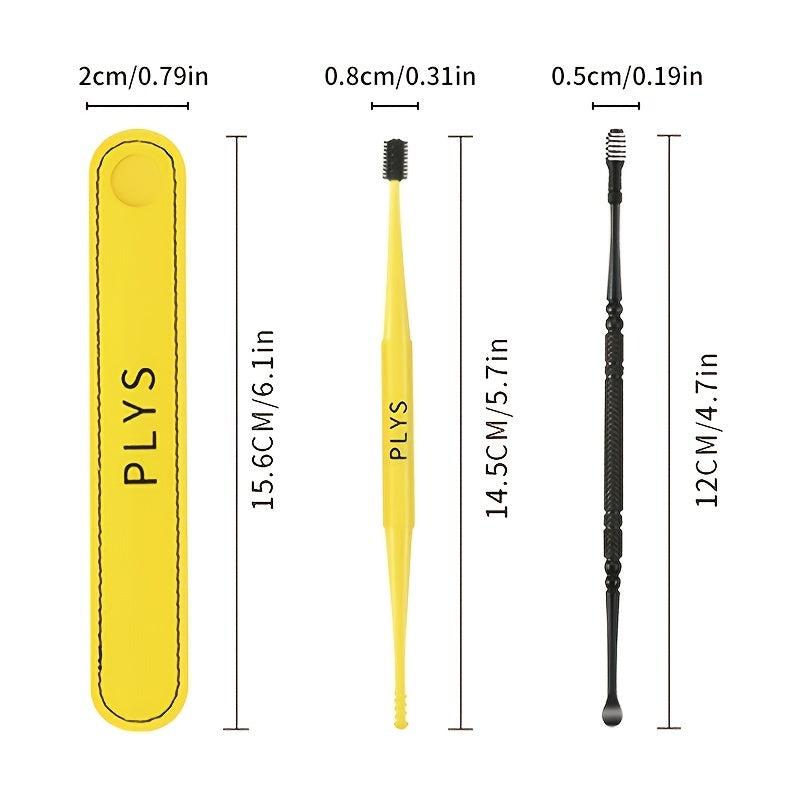 2pcs Silicone Ear Picking Artifact Double Head Ear Digging Spoon Set