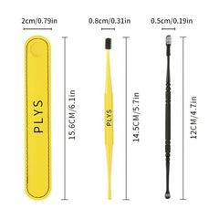 2pcs Silicone Ear Picking Artifact Double Head Ear Digging Spoon Set
