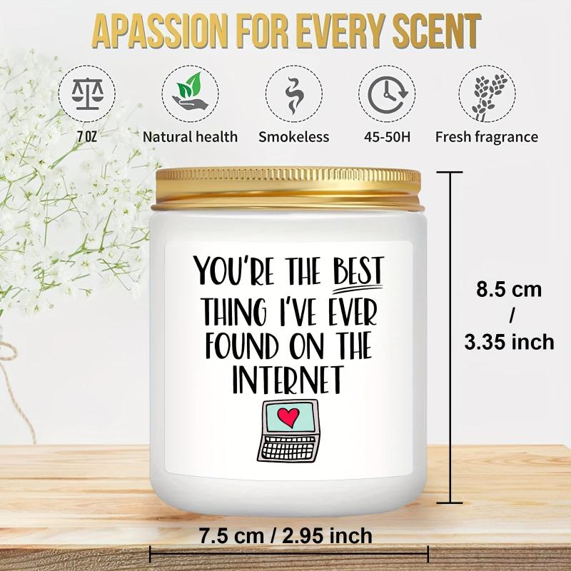 Scented Candles in Glass Jar Funny and Romantic Gift for Her or Him