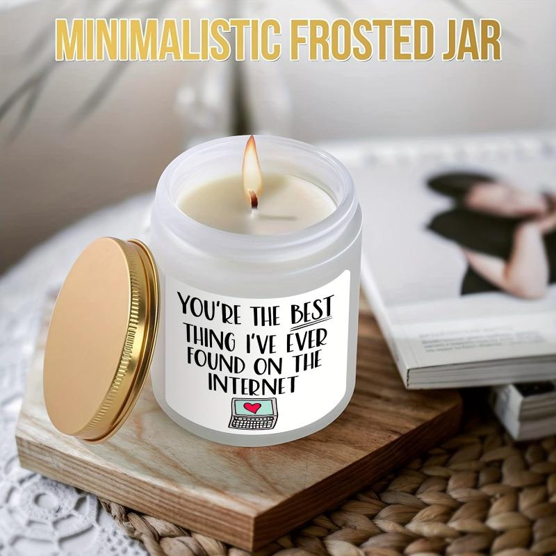 Scented Candles in Glass Jar Funny and Romantic Gift for Her or Him