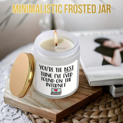 Scented Candles in Glass Jar Funny and Romantic Gift for Her or Him