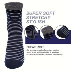 Bamboo Moisture Wicking Crew Dress Socks Soft Breathable Comfortable