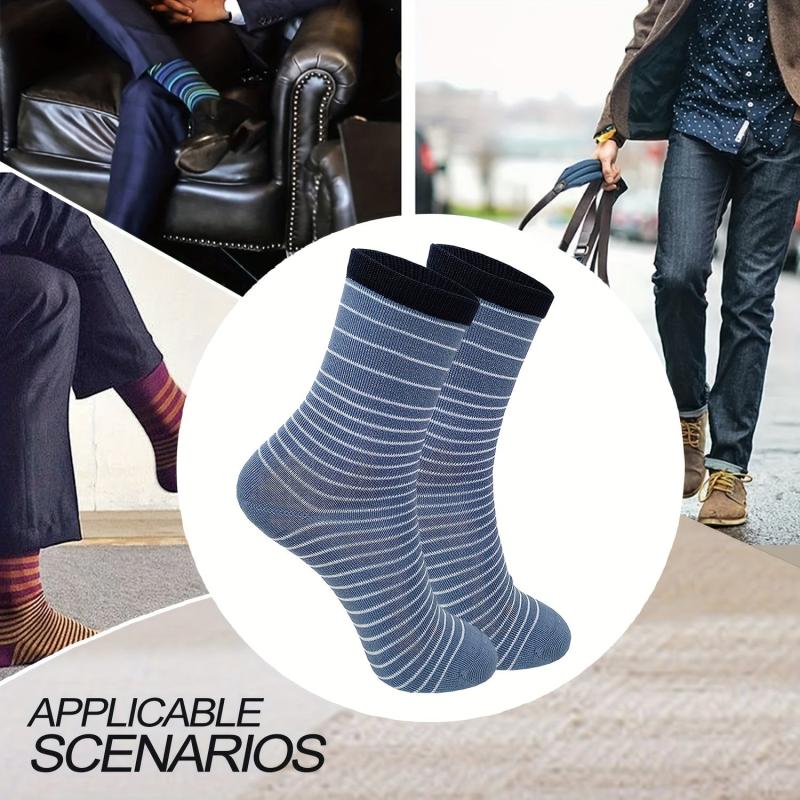 Bamboo Moisture Wicking Crew Dress Socks Soft Breathable Comfortable