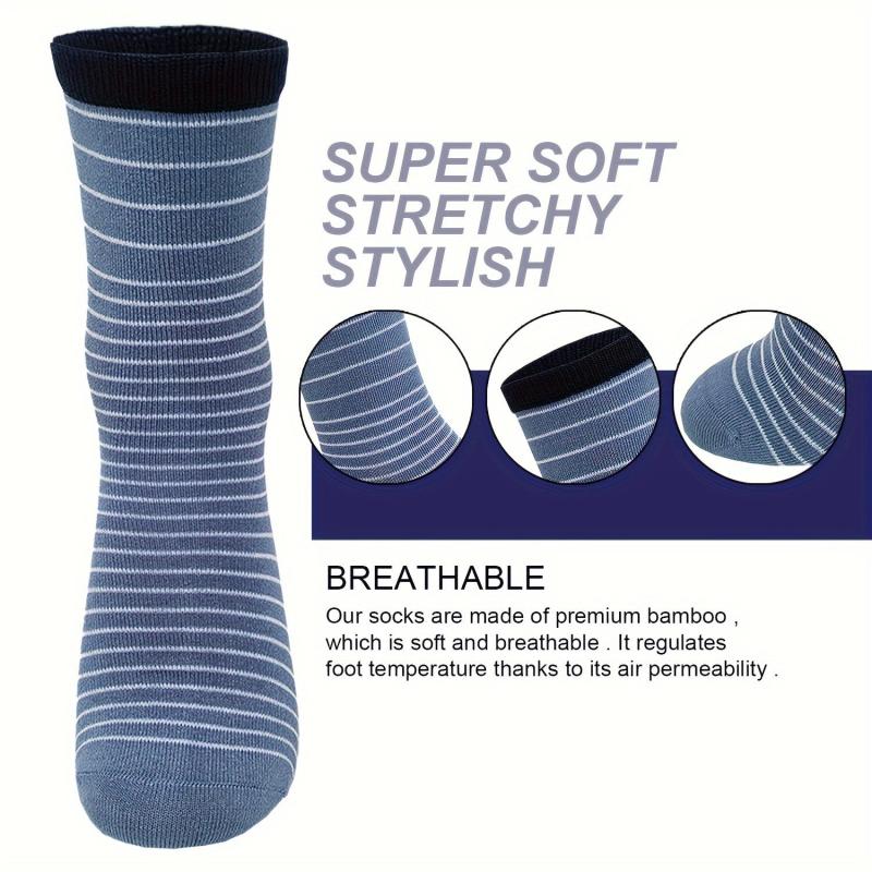 Bamboo Moisture Wicking Crew Dress Socks Soft Breathable Comfortable