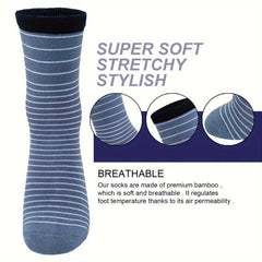 Bamboo Moisture Wicking Crew Dress Socks Soft Breathable Comfortable